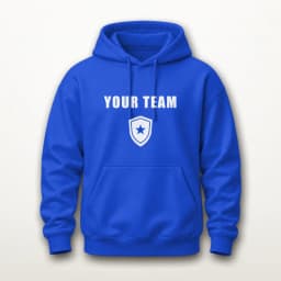 Classic Pullover Hoodie – Royal Blue & White