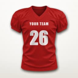 Custom Football Jersey – Red & White