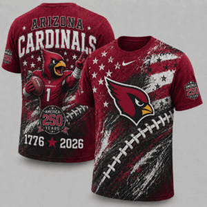 Arizona Cardinal 250 Years Of Freedom Exclusive T-shirt