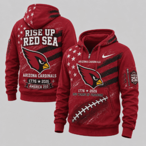 Arizonal Cardinals 250 Years Of Freedom Half Zip Hoodie