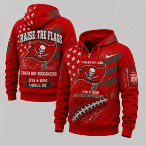 Tampa Bay Buccaneers 250 Years Of Freedom Half Zip Hoodie