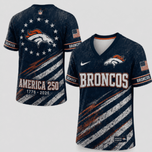 Denver Broncos 250 Years Of Freedom Football Jersey