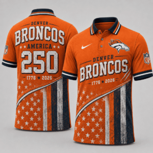 Denver Broncos 250 Years Of Freedom Polo