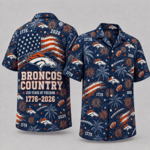 Denver Broncos 250 Years Of Freedom Hawaiian Shirt