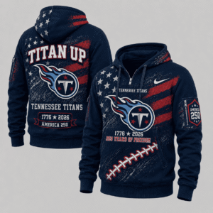 Tennessee Titans 250 Years Of Freedom Half Zip Hoodie