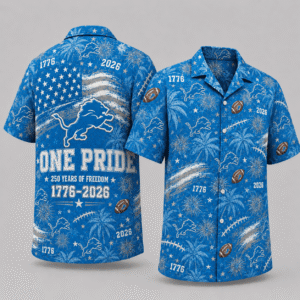 Detroit Lions 250 Years Of Freedom Hawaiian Shirt