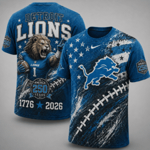 Detroit Lions 250 Years Of Freedom Exclusive T-shirt