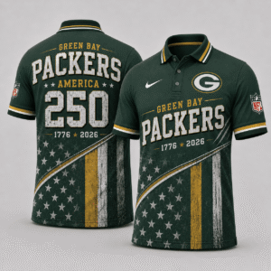 Green Bay Packers 250 Years Of Freedom Polo