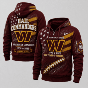 Washington Commanders 250 Years Of Freedom Half Zip Hoodie