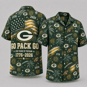 Green Bay Packers 250 Years Of Freedom Hawaiian Shirt