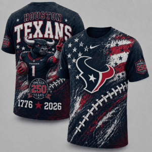 Houston Texans 250 Years Of Freedom Exclusive T-shirt