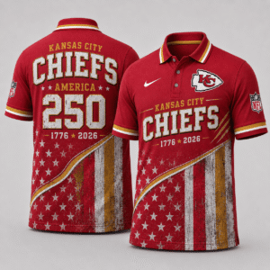 Kansas City Chiefs 250 Years Of Freedom Polo