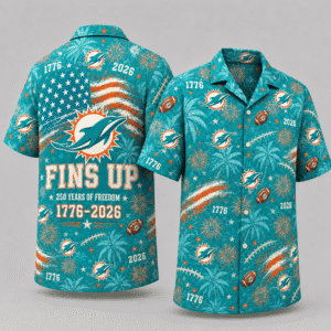 Miami Dolphins 250 Years Of Freedom Hawaiian Shirt