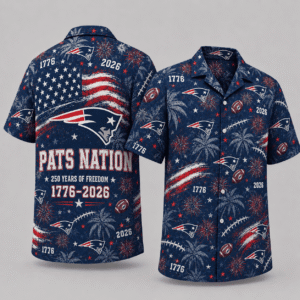 New England Patriots 250 Years Of Freedom Hawaiian Shirt