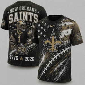 New Orleans Saints 250 Years Of Freedom Exclusive T-shirt