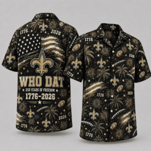 New Orleans Saints 250 Years Of Freedom Hawaiian Shirt