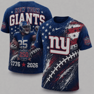 New York Giants 250 Years Of Freedom Exclusive T-shirt