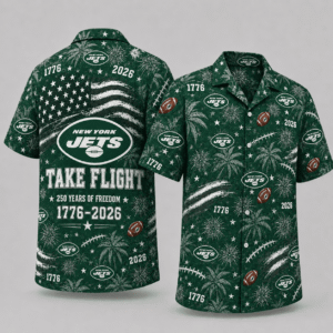 New York Jets 250 Years Of Freedom Hawaiian Shirt