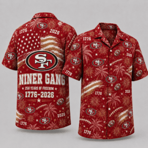 San Francisco 49ers 250 Years Of Freedom Hawaiian Shirt