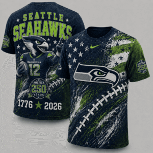 Seattle Seahawks 250 Years Of Freedom Exclusive T-shirt