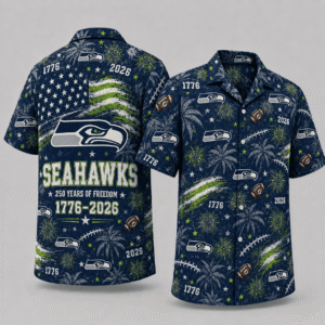 Seattle Seahawks 250 Years Of Freedom Hawaiian Shirt
