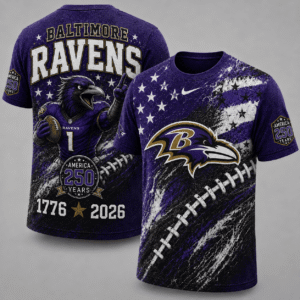 Baltimore Ravens 250 Years Of Freedom Exclusive T-shirt