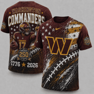 Washington Commanders 250 Years Of Freedom Exclusive T-shirt
