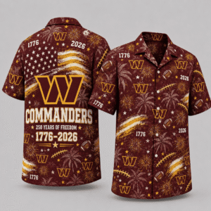 Washington Commanders 250 Years Of Freedom Hawaiian Shirt