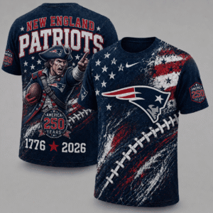 New England Patriots 250 Years Of Freedom Exclusive T-shirt