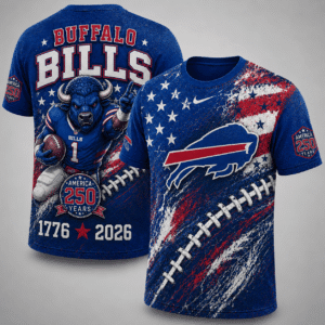 Buffalo Bills 250 Years Of Freedom Exclusive T-shirt