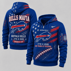Buffalo Bills 250 Years Of Freedom Half Zip Hoodie