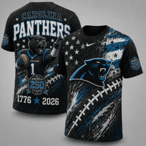 Carolina Panthers 250 Years Of Freedom Exclusive T-shirt