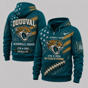 Jacksonville Jaguars 250 Years Of Freedom Half Zip Hoodie