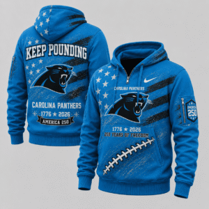 Carolina Panthers 250 Years Of Freedom Half Zip Hoodie