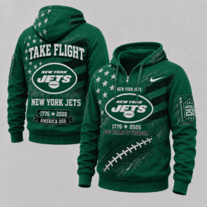 New York Jets 250 Years Of Freedom Half Zip Hoodie