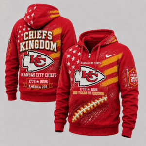 Kansas City Chiefs 250 Years Of Freedom Half Zip Hoodie