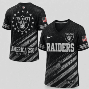 Las Vegas Raiders 250 Years Of Freedom Football Jersey