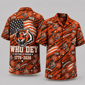 Cincinnati Bengals 250 Years Of Freedom Hawaiian Shirt