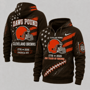 Cleveland Browns 250 Years Of Freedom Half Zip Hoodie