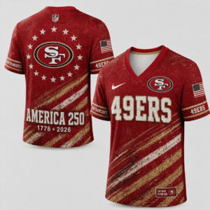 San Francisco 49ers 250 Years Of Freedom Football Jersey