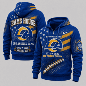 Los Angeles Rams 250 Years Of Freedom Half Zip Hoodie