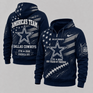 Dallas Cowboys 250 Years Of Freedom Half Zip Hoodie