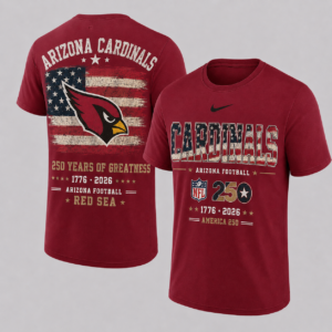 Arizona Cardinals 250 Years Of Freedom T-shirt