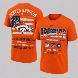 Denver Broncos 250 Years Of Freedom T-shirt