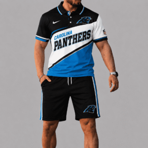 Carolina Panthers Polo Shirt And Short Set