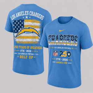 Los Angeles Chargers 250 Years Of Freedom T-shirt