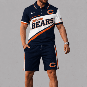 Chicago Bears Polo Shirt And Short Set