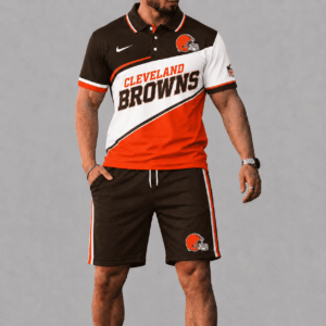 Cleveland Browns Polo Shirt And Short Set