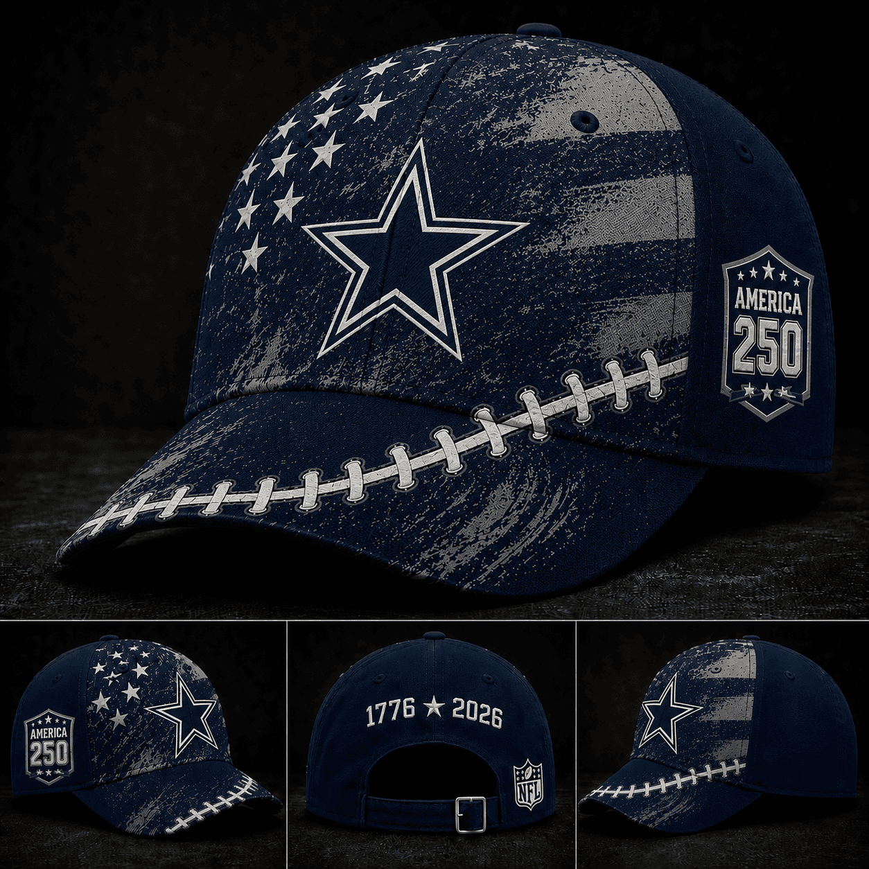 Dallas Cowboys 250 Years Of Freedom Football Cap