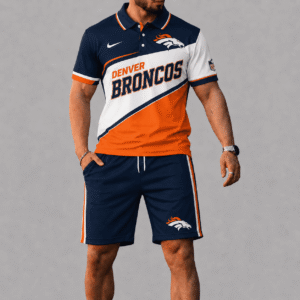 Denver Broncos Polo Shirt And Short Set
